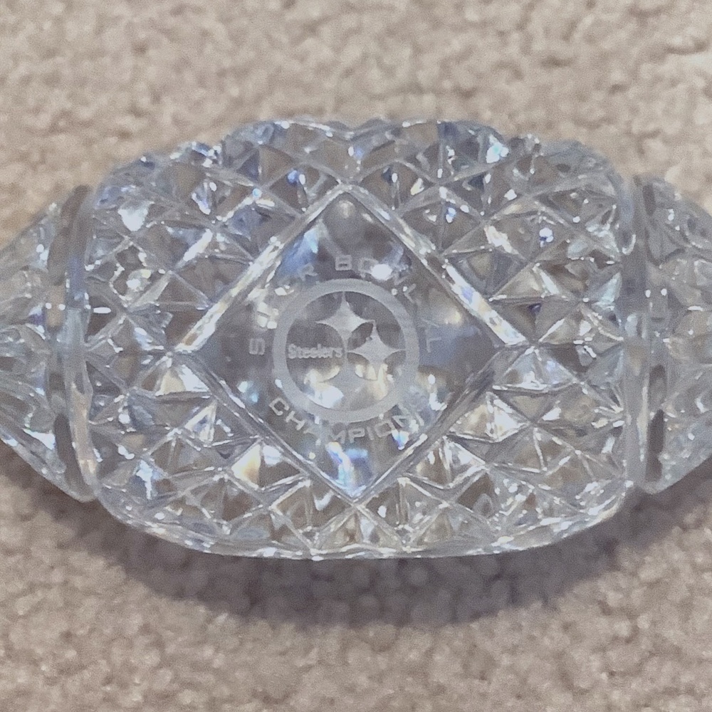 Pittsburgh Steelers Super Bowl XL Champions Waterford Crystal Football